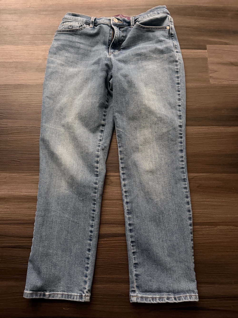 Glorja Vanderbilt Amanda Women's Light Blue Straight-Leg Jeans size 10 short